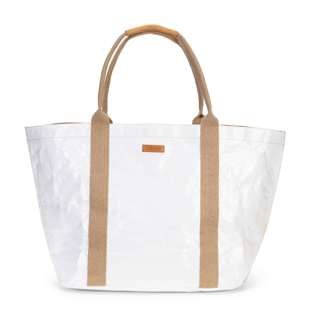 GIULIA GLOSSY TOTE BAG: Glossy Cachemire / Small