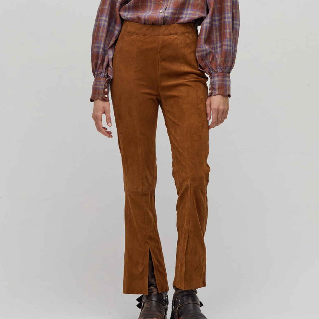 Tori Suede Pants By Lanhtrophy - Moxiebainbridge