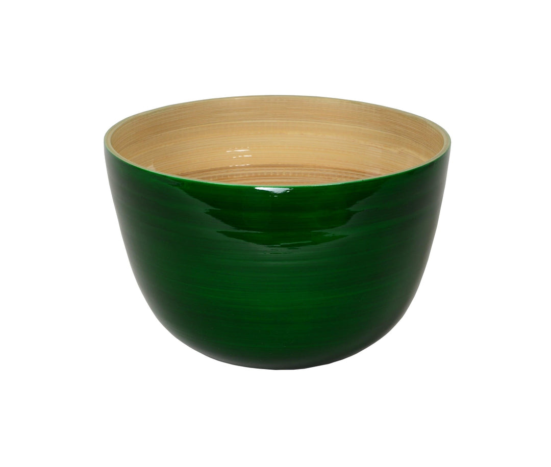 Bamboo Dark Green Serving Bowl By Albert Punkt