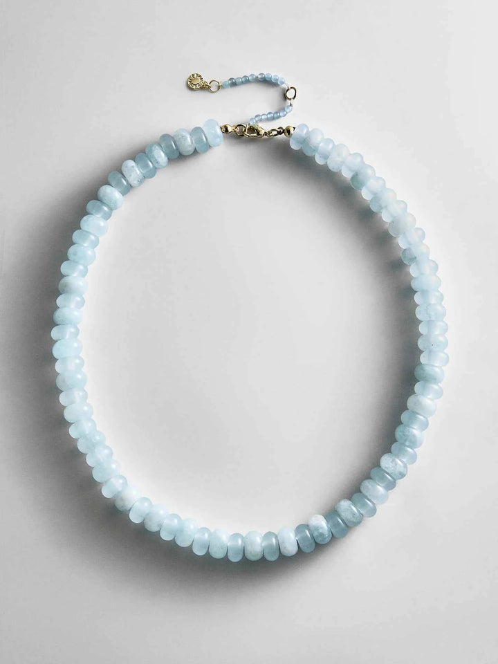 Joyce Semi-Precious Beaded Necklace Blue Lace Agate By Baublebar
