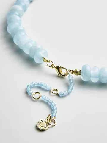 Joyce Semi-Precious Beaded Necklace Blue Lace Agate By Baublebar