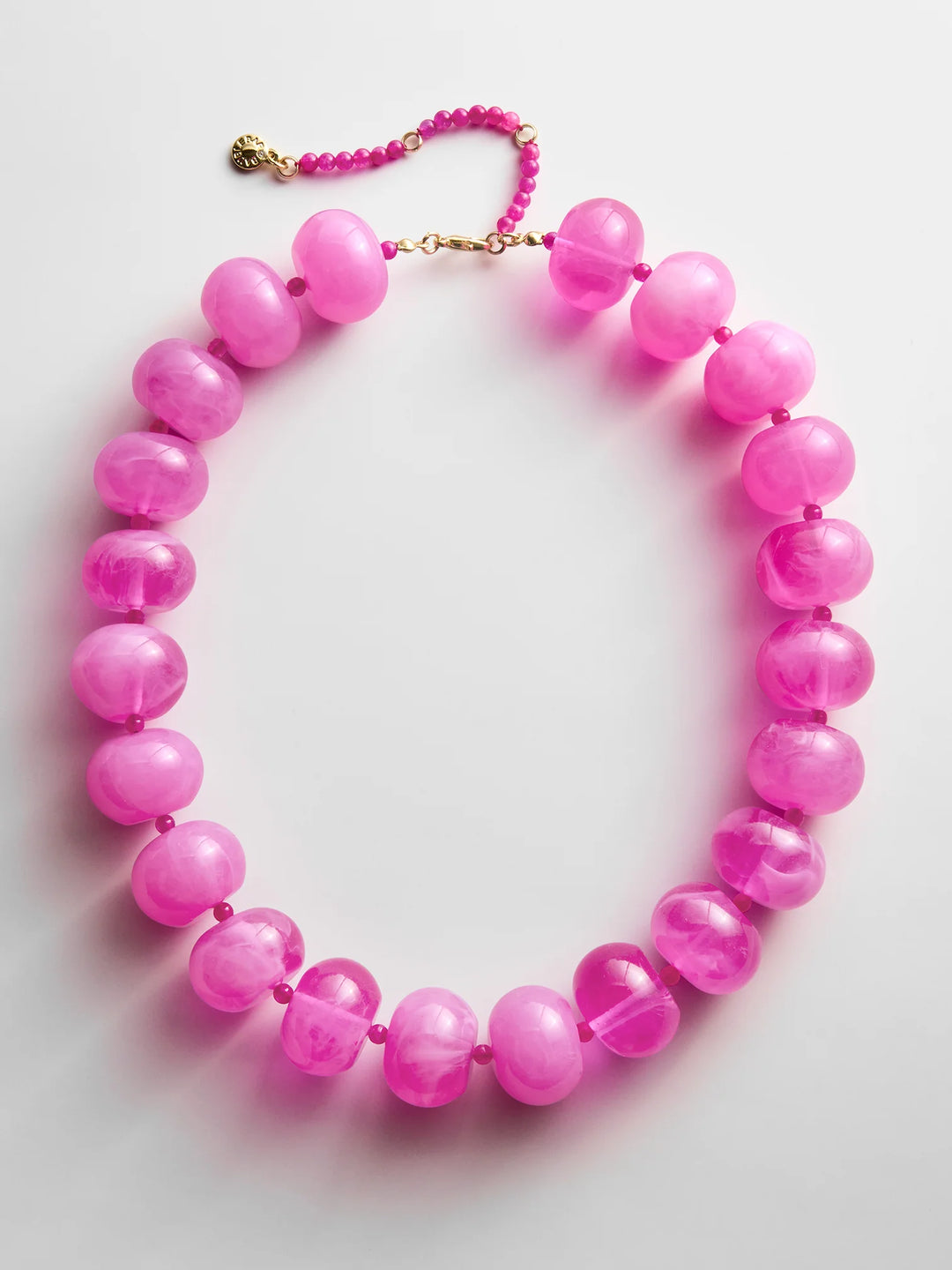 Joan Semi-Precious Necklace Fuchsia Agate Bead By Baublebar