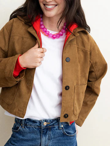 Joan Semi-Precious Necklace Fuchsia Agate Bead By Baublebar
