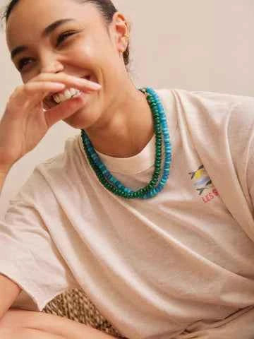 Joyce Semi- Precious Beaded Necklace Turquoise By Baublebar