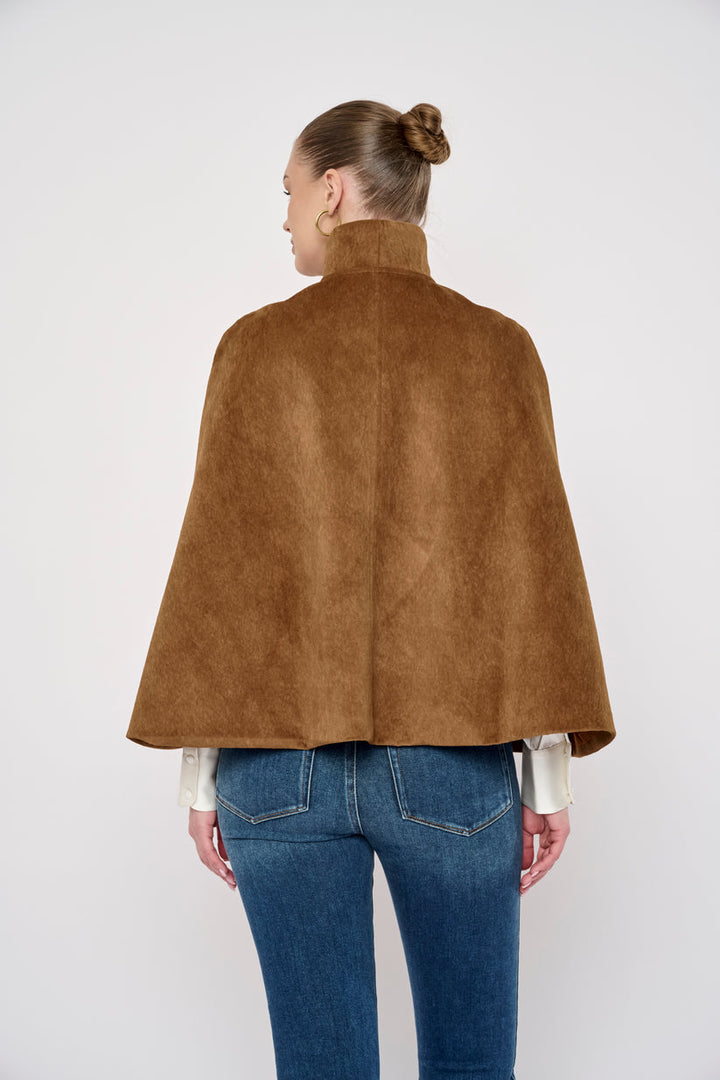 Sage Cape Camel Suede By Flora Bea NYC