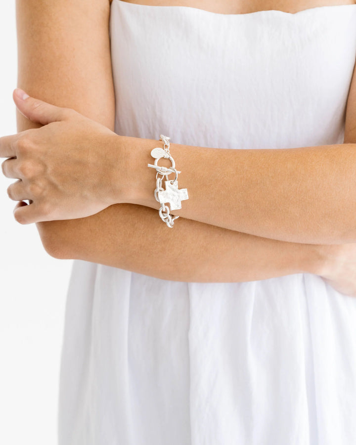Silver Cross Bracelet By Susan Shaw