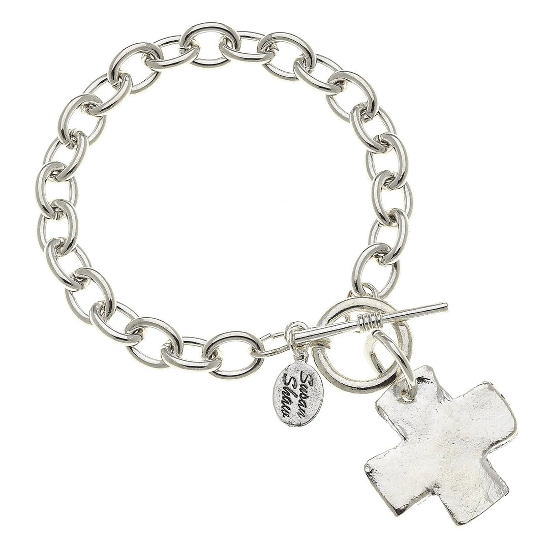 Silver Cross Bracelet By Susan Shaw