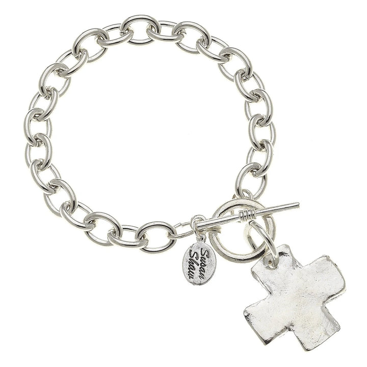 Silver Cross Bracelet By Susan Shaw