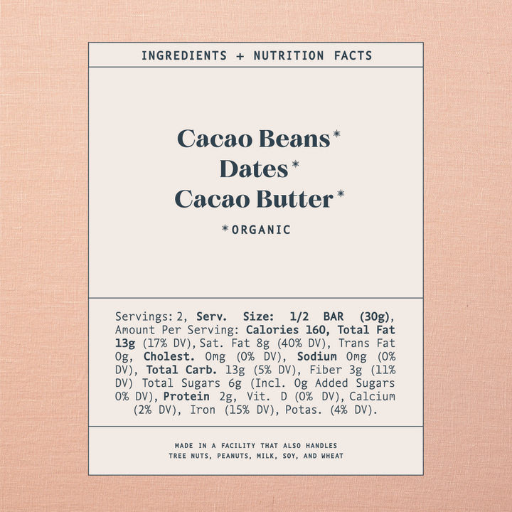 Pure Dark Date-Sweetened Chocolate By Spring & Mulberry - Moxiebainbridge