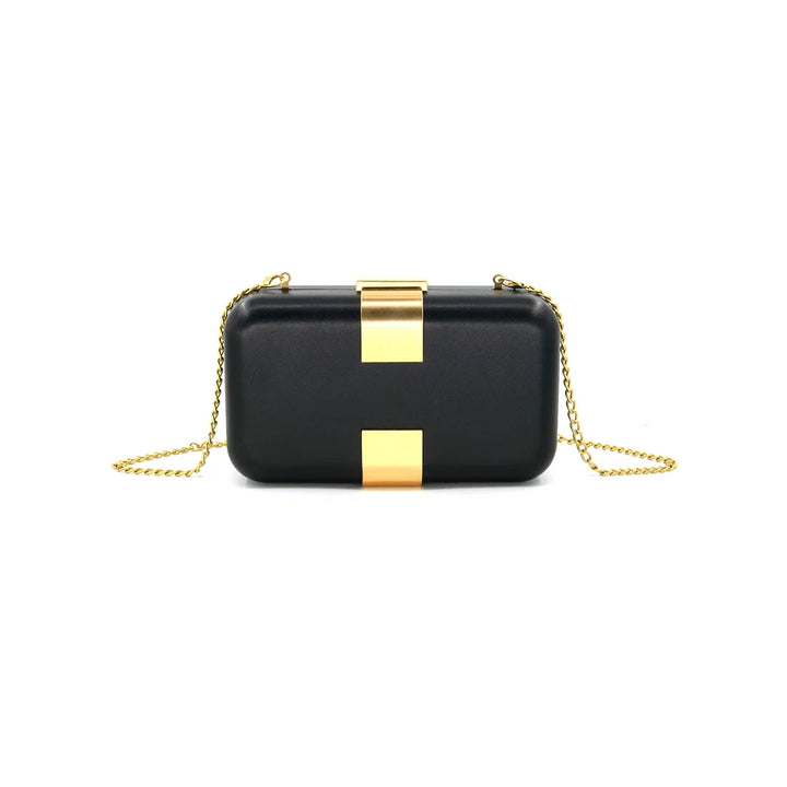 Snake Black and Gold Clutch By BC Handbags