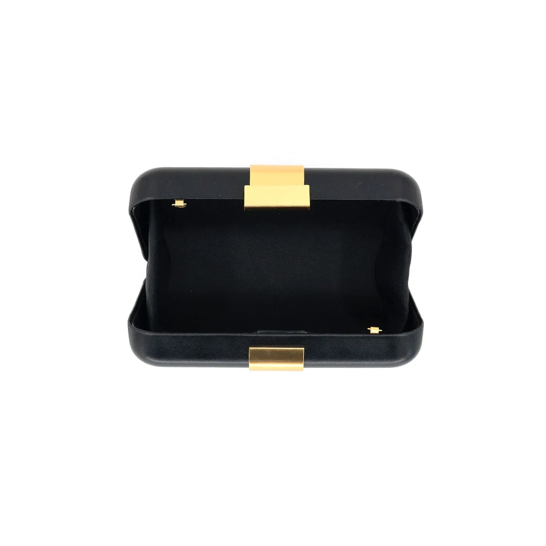 Snake Black and Gold Clutch By BC Handbags
