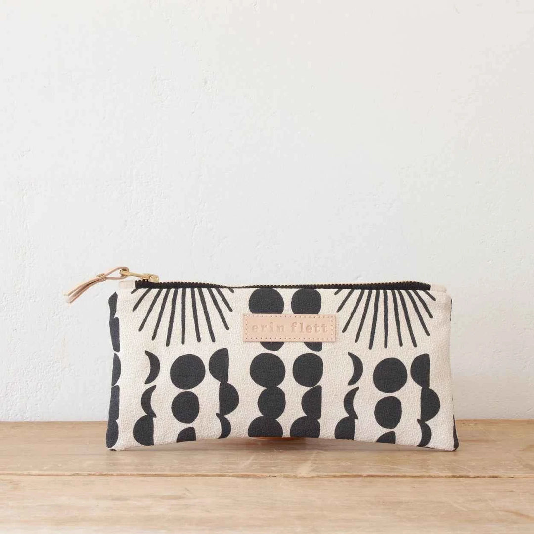 Worn Black Sun+Moon Pencil Bag