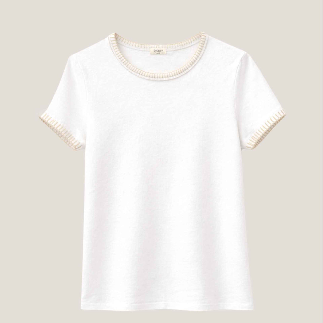 Brooks Blanket Stitch Tee By Dylan - Moxiebainbridge