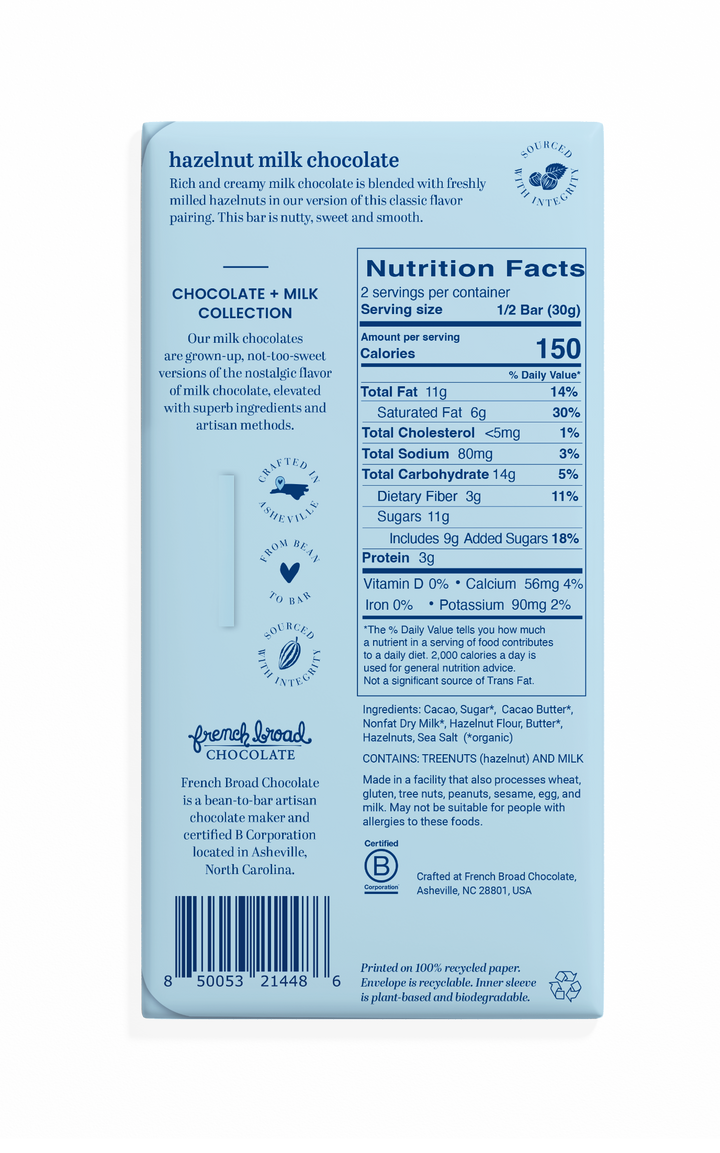 Malted Milk Chocolate Bar 45% - 60g