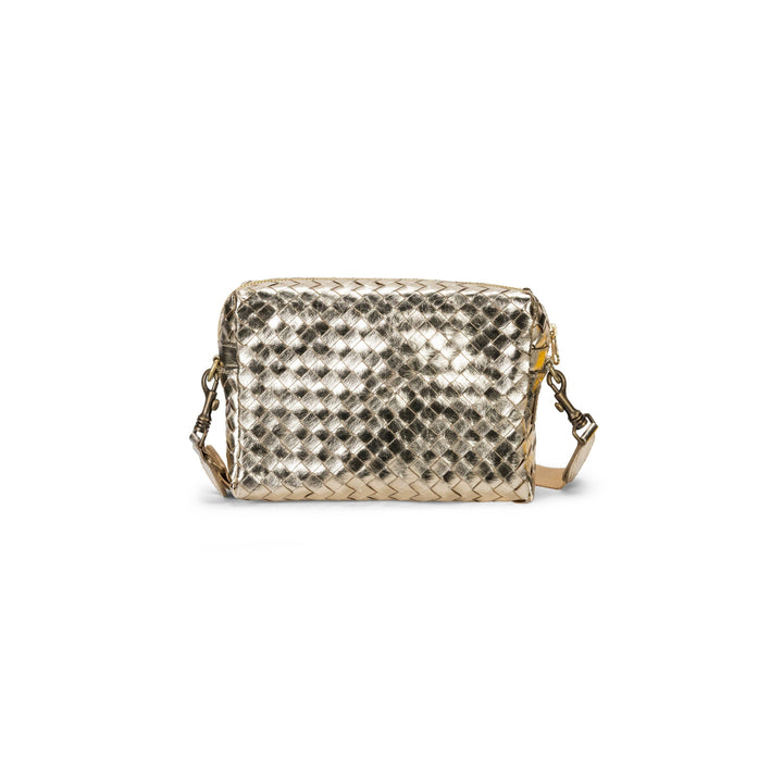 TRACOLLA CROSSBODY BAG LARGE WOVEN: Woven Green