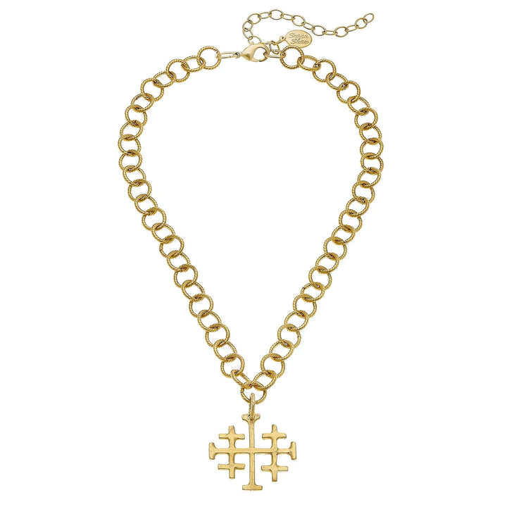 Jerusalem Cross Chain Necklace By Susan Shaw