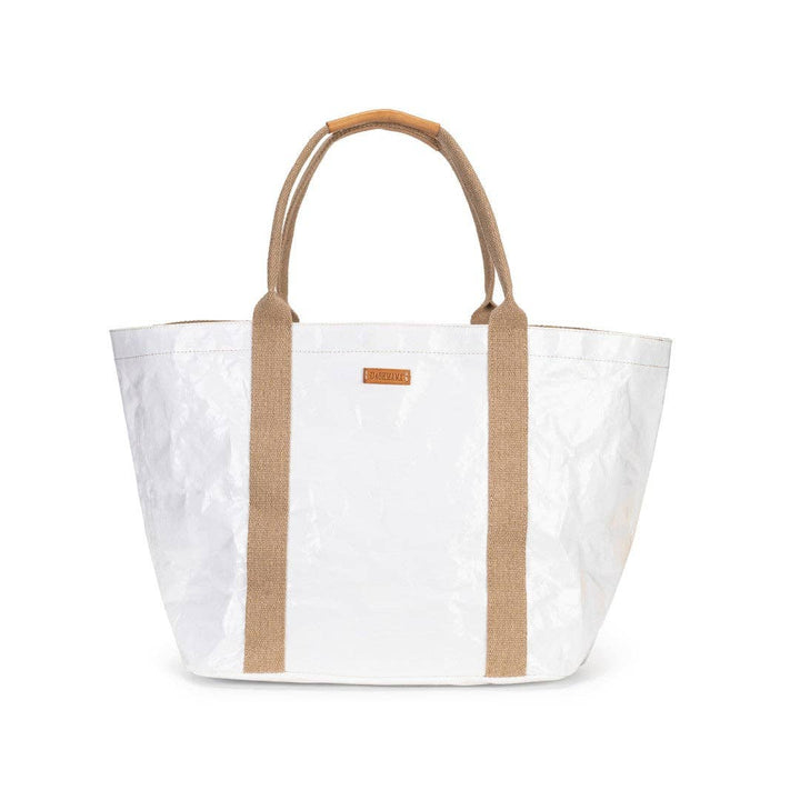 GIULIA GLOSSY TOTE BAG: Glossy Cachemire / Small