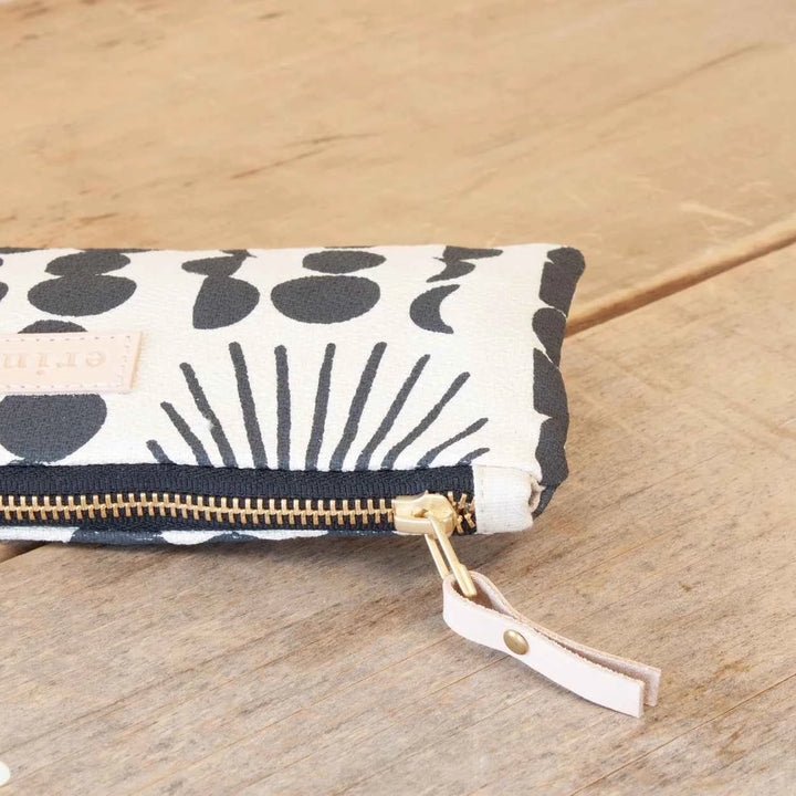 Worn Black Sun+Moon Pencil Bag