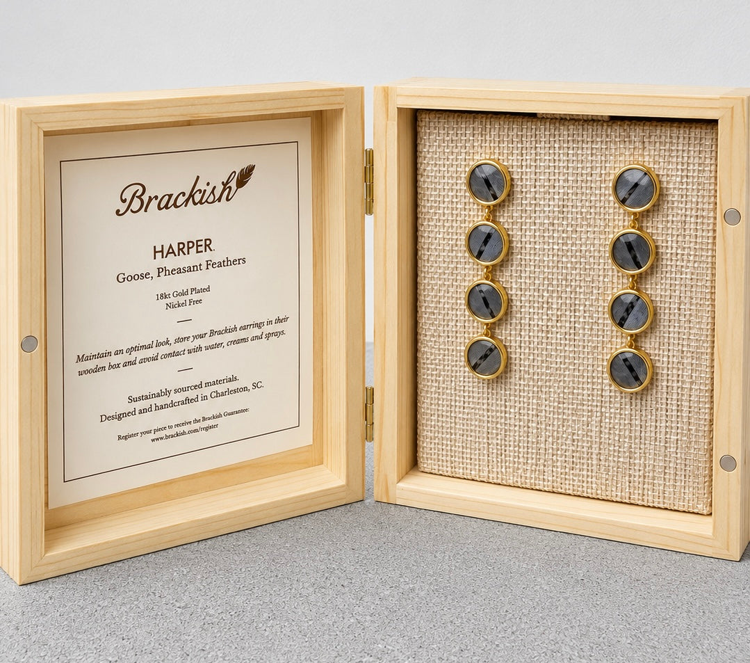 Harper Round Bezel Earring By Brackish