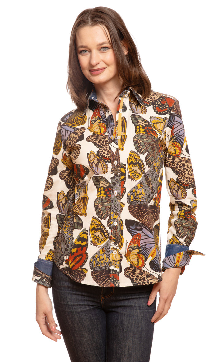 Rome Butterfly Blouse By Dizzy Lizzie
