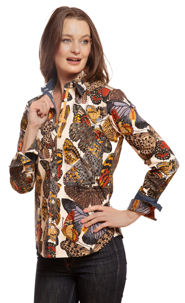 Rome Butterfly Blouse By Dizzy Lizzie