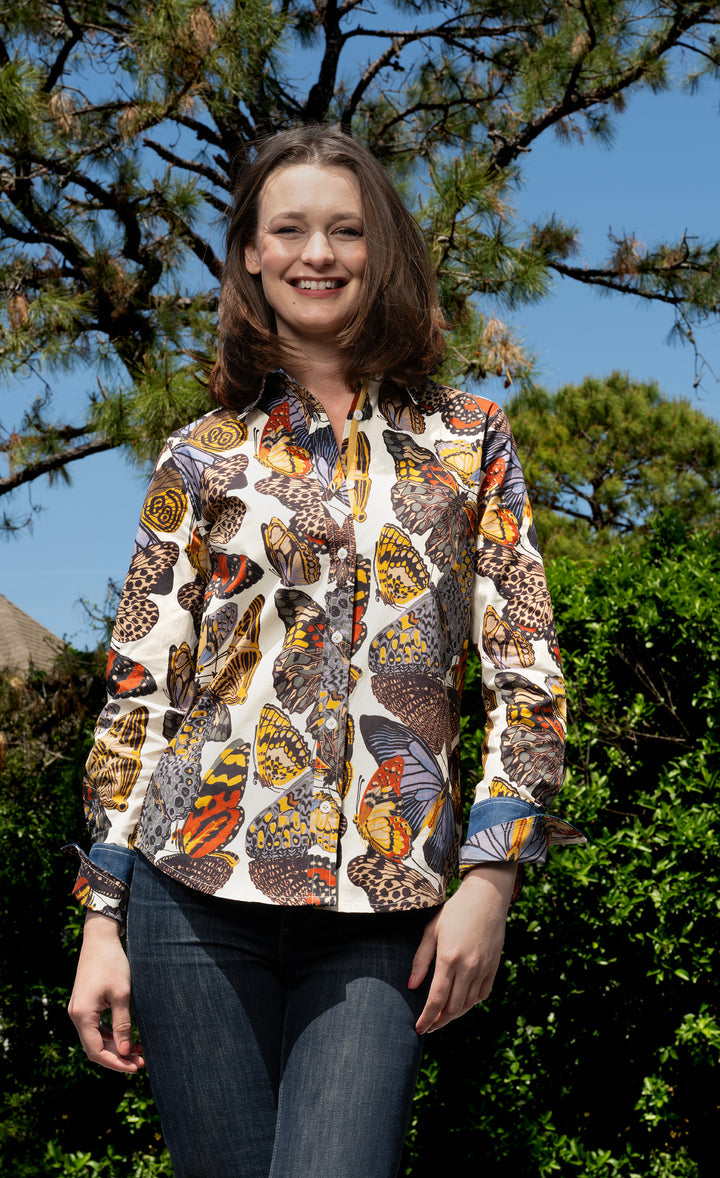 Rome Butterfly Blouse By Dizzy Lizzie