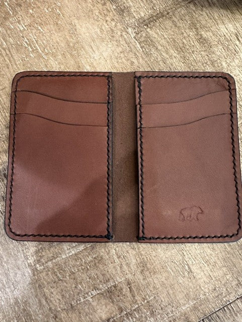 Brown Leather Card Holder By Bear Hill
