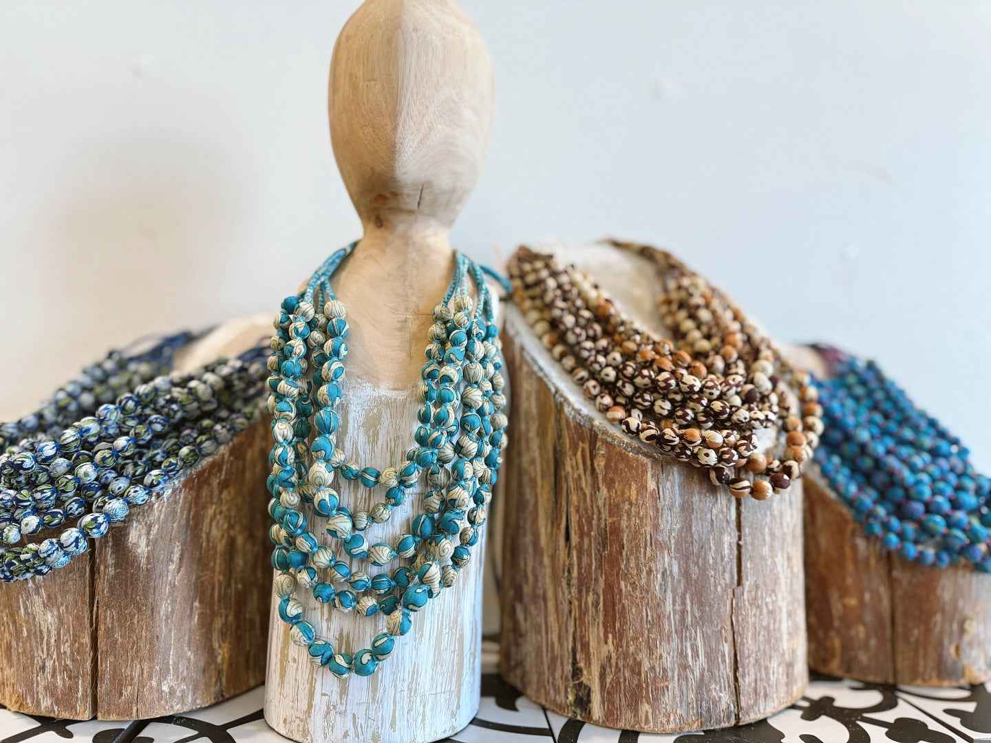 Layered necklaces and boutique jewelry