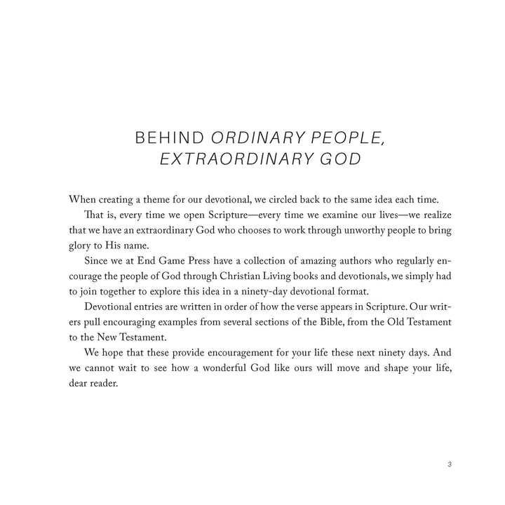 Ordinary People, Extraordinary God