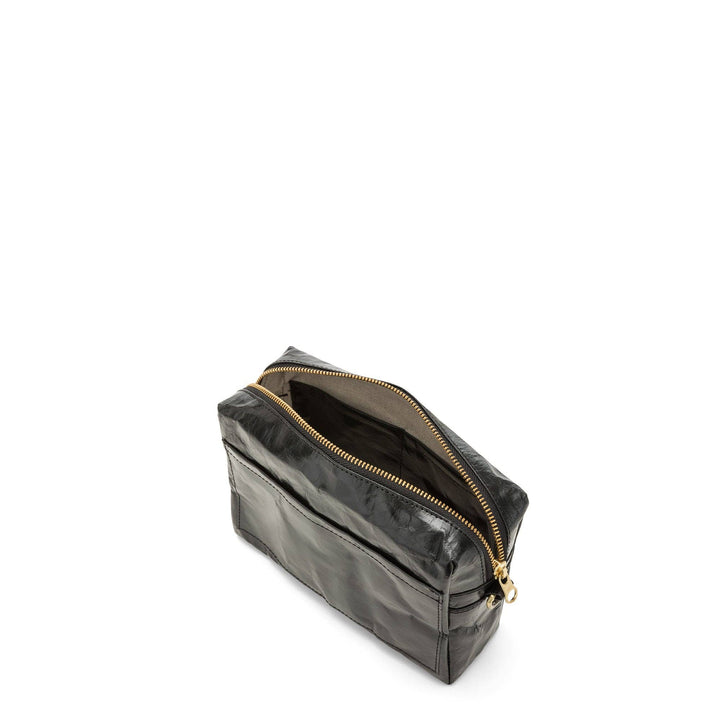 TRACOLLA CROSSBODY BAG LARGE: Metallic Black