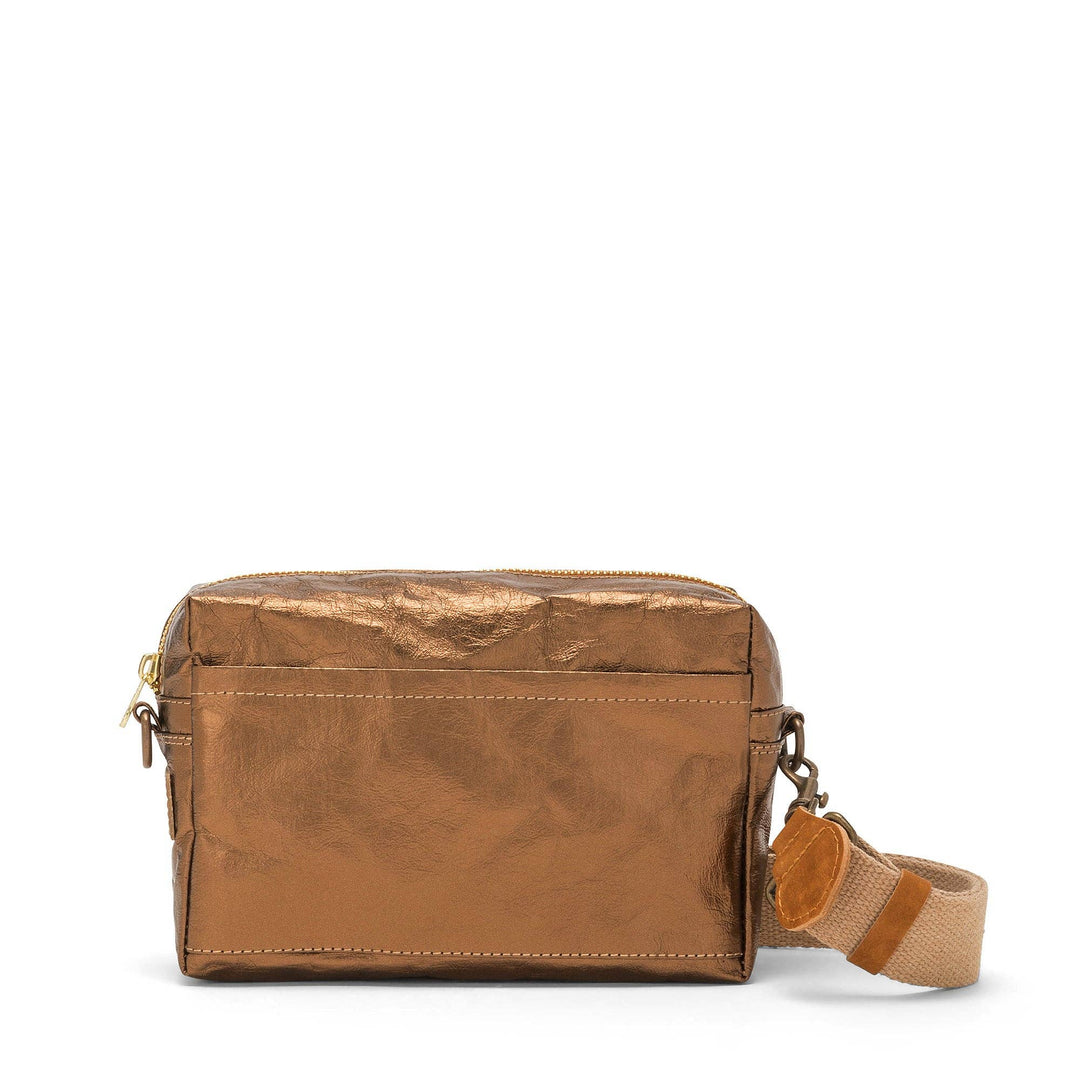 TRACOLLA CROSSBODY BAG LARGE: Metallic Black