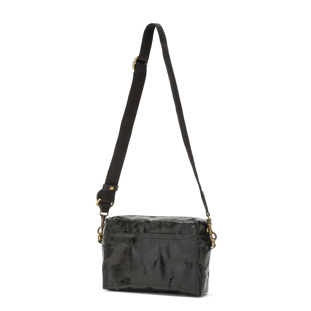 TRACOLLA CROSSBODY BAG LARGE: Metallic Black