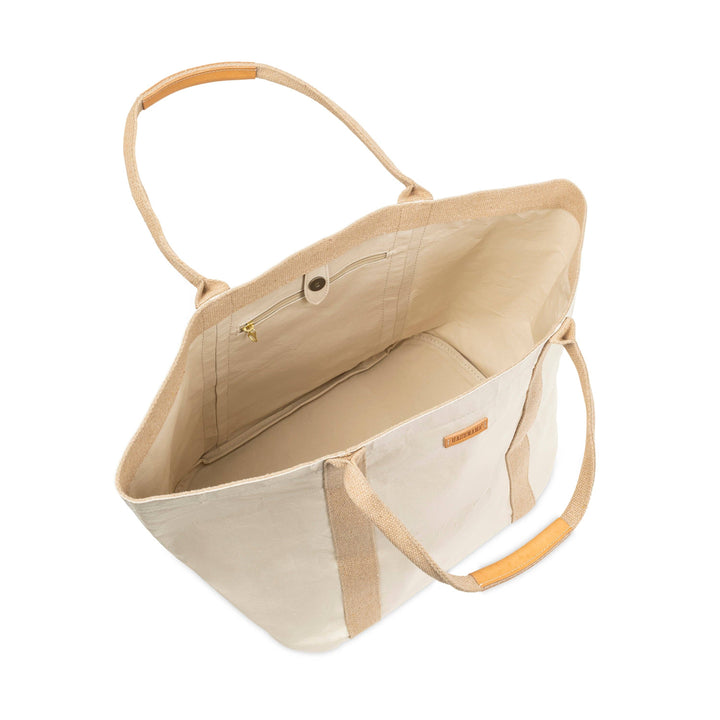 GIULIA GLOSSY TOTE BAG: Glossy Cachemire / Small