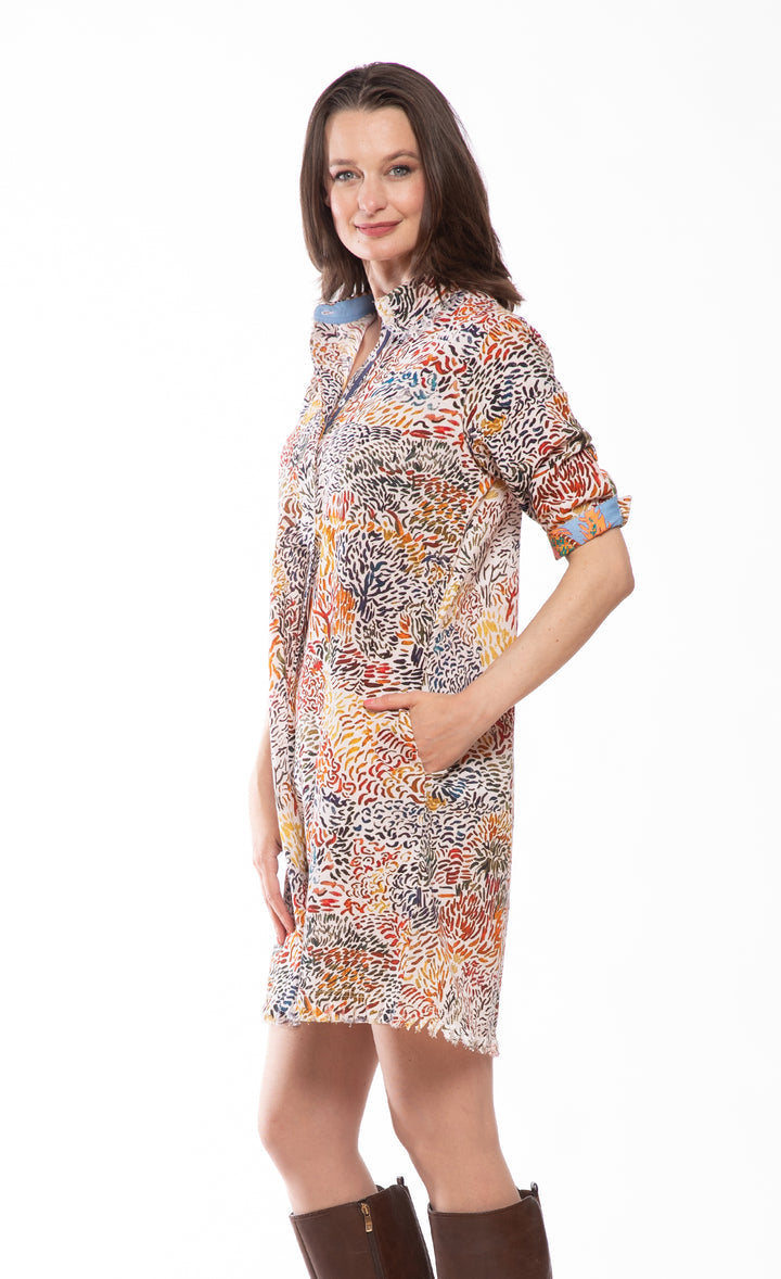 Chatham Dress All Over Abstract By Dizzy Lizzie