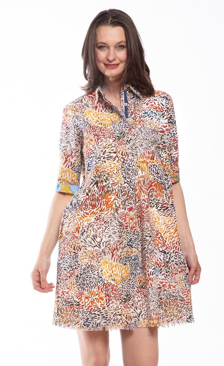 Chatham Dress All Over Abstract By Dizzy Lizzie