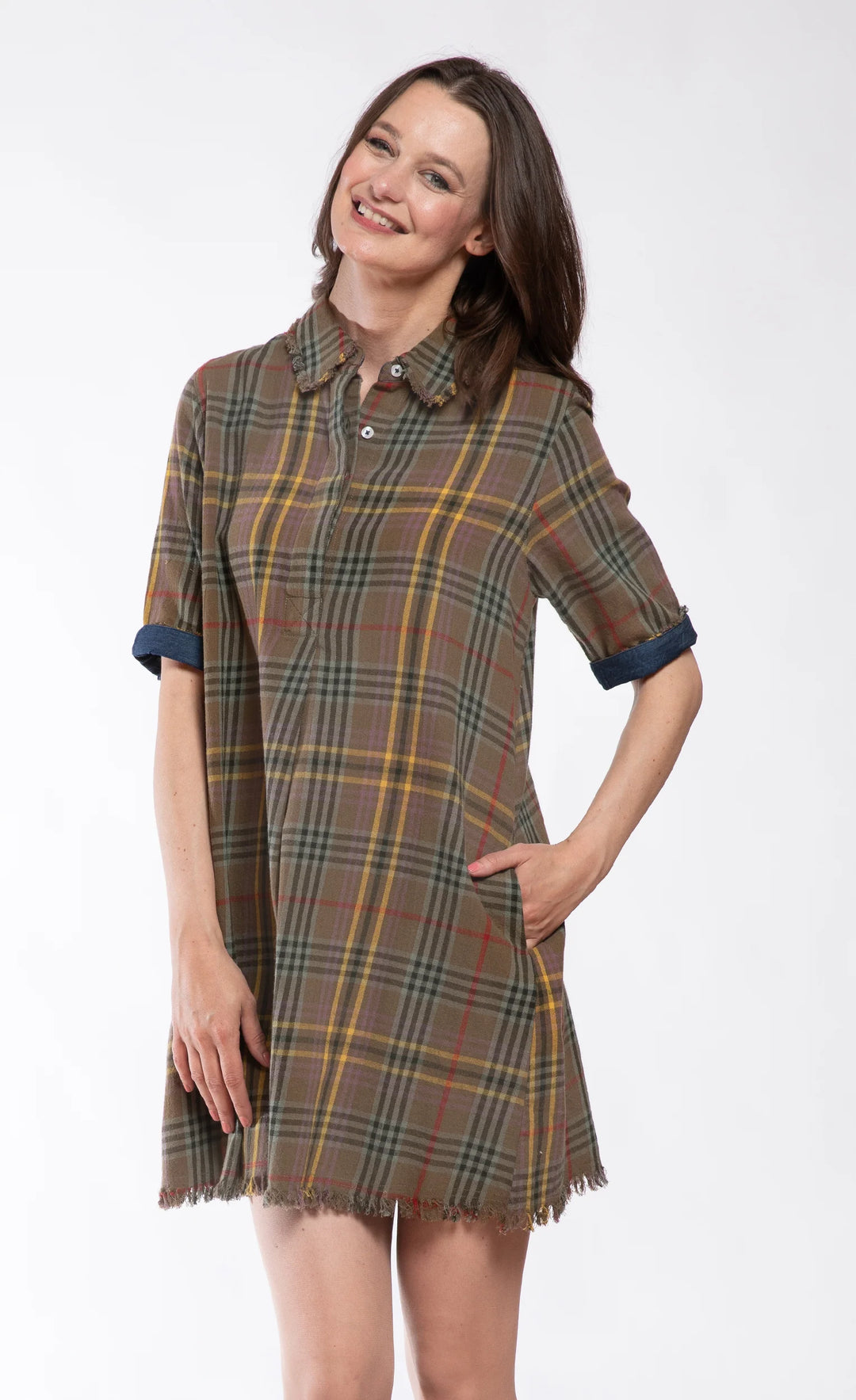Chatham Dress Yarn Dyed Tartan Plaid By Dizzy Lizzie