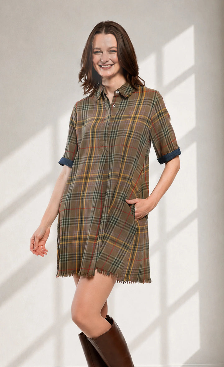 Chatham Dress Yarn Dyed Tartan Plaid By Dizzy Lizzie