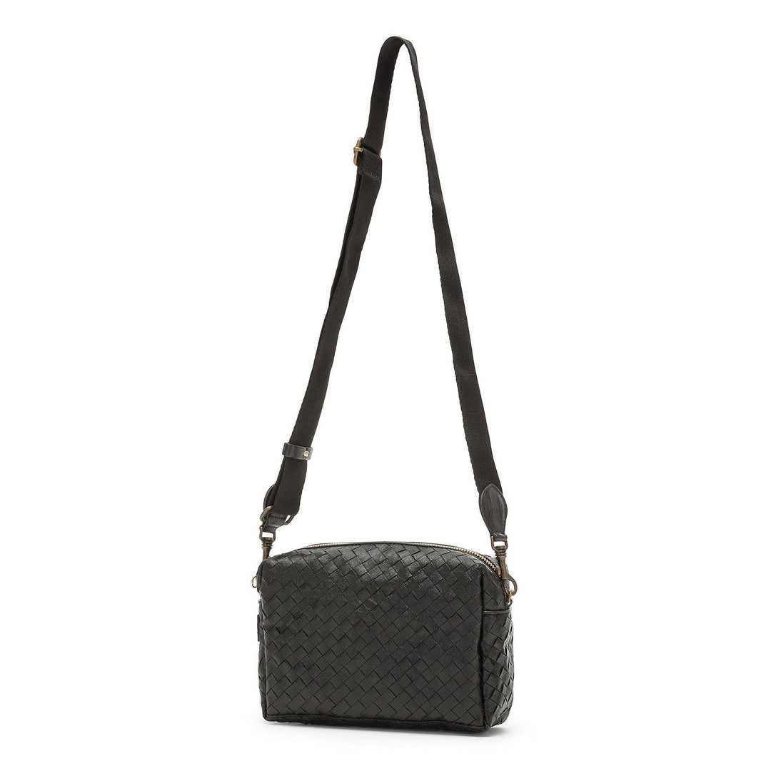 TRACOLLA CROSSBODY BAG LARGE: Metallic Black