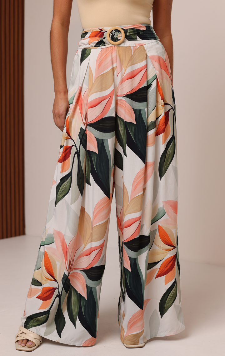 San Jose Buckle Pant Floral Fresca By Shore - Moxiebainbridge