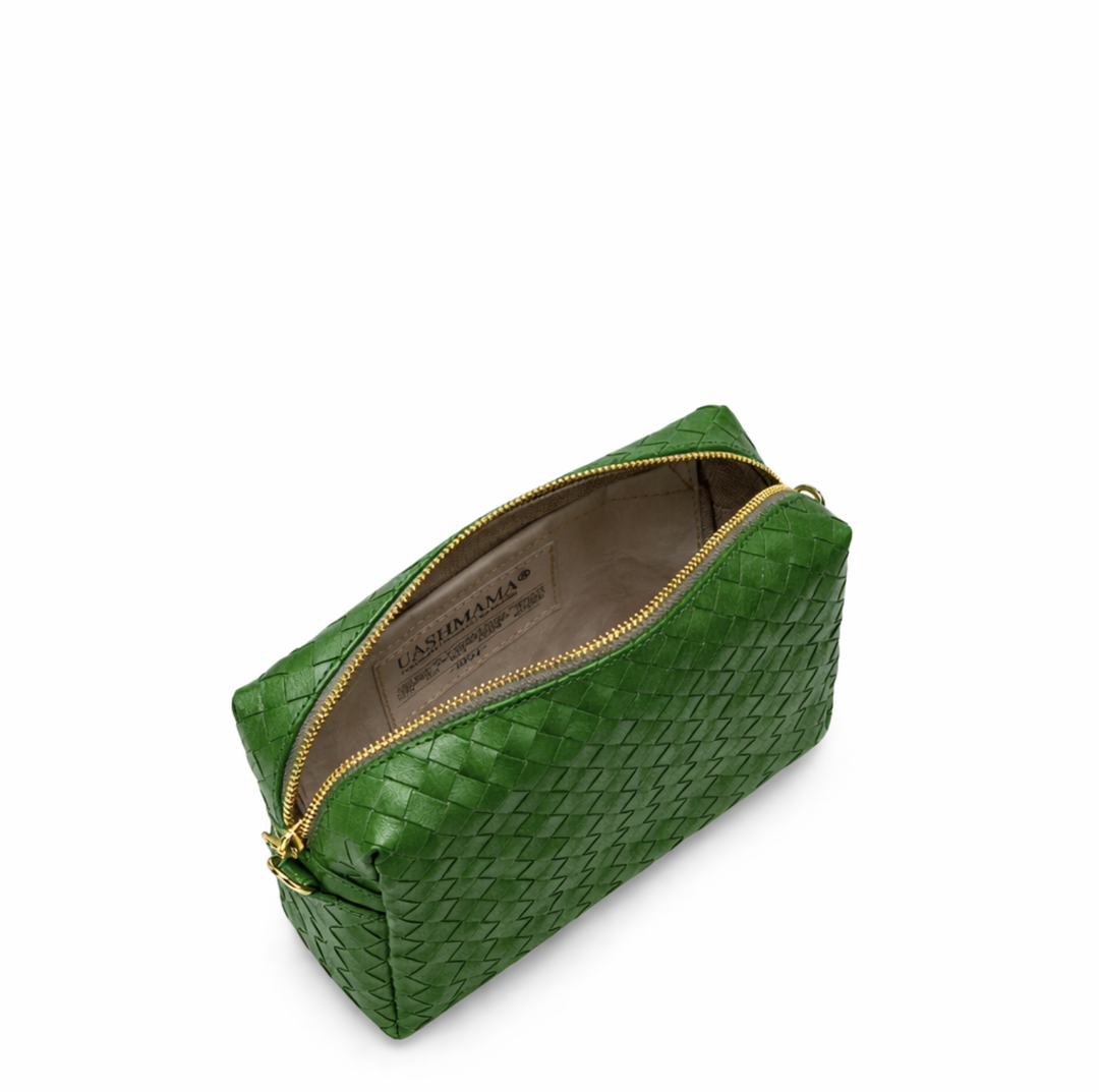 TRACOLLA CROSSBODY BAG LARGE WOVEN: Woven Green