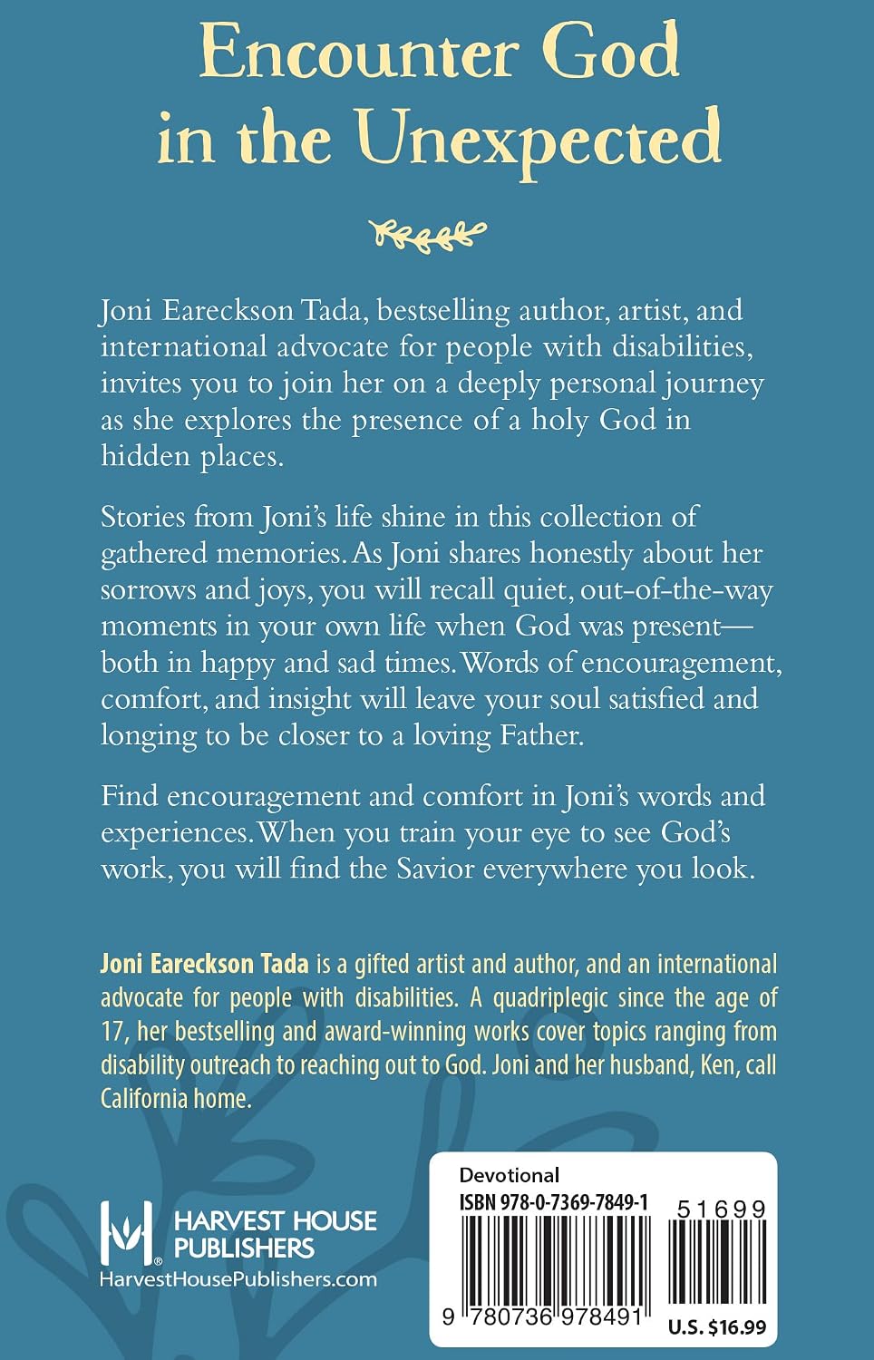 Finding God In Hidden Places By Joni Eareckson Tada