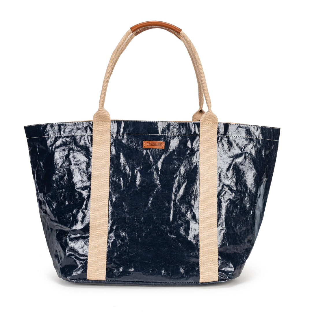 GIULIA GLOSSY TOTE BAG: Glossy Cachemire / Small