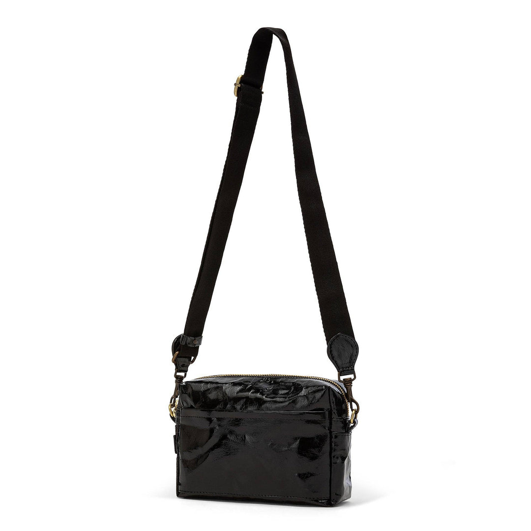 TRACOLLA CROSSBODY BAG LARGE: Metallic Black