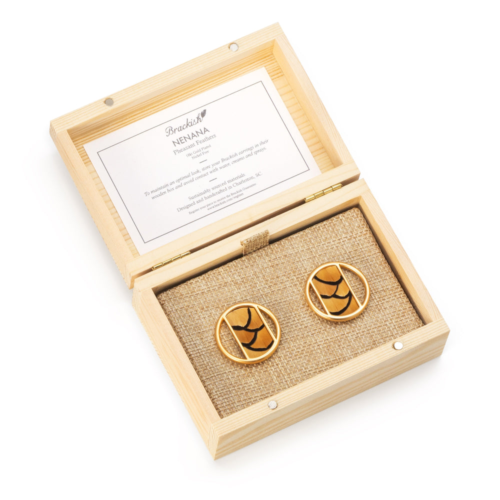 Nenana Caramel Circle Earrings By Brackish - Moxiebainbridge