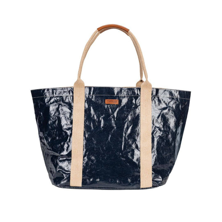 GIULIA GLOSSY TOTE BAG: Glossy Cachemire / Small