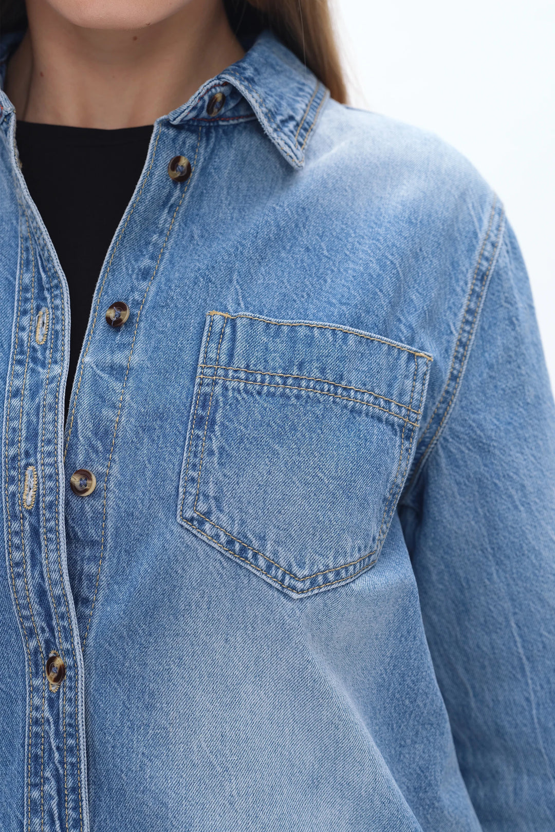 Relaxed Denim Shirt By Bayeas