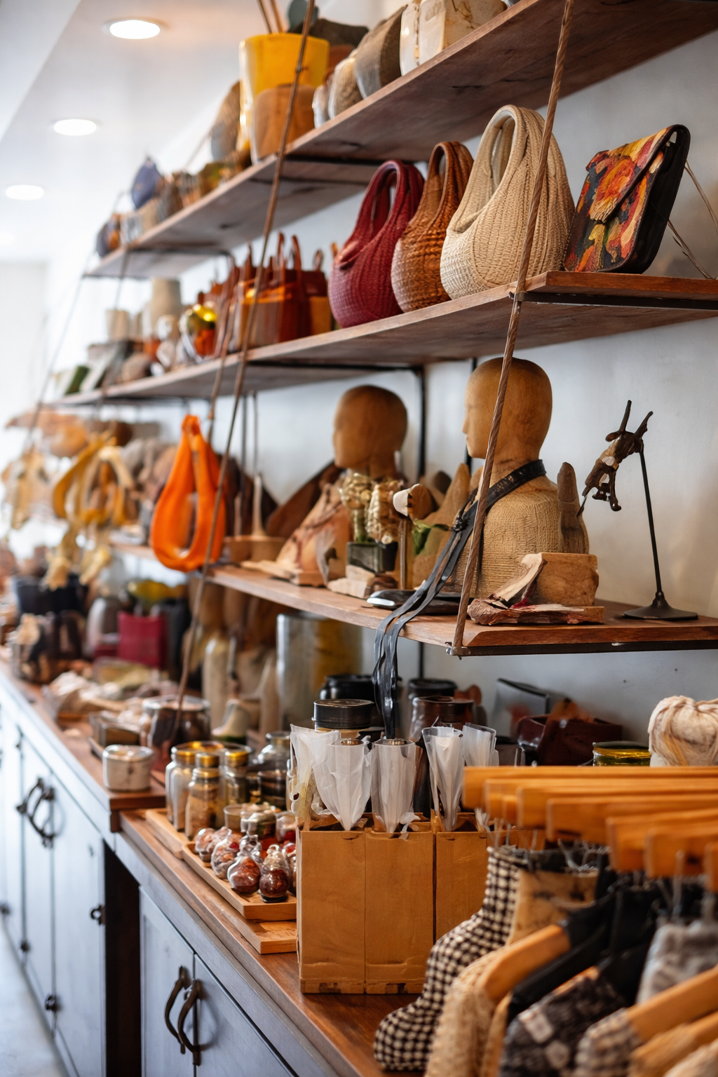 Gifts and accessories in a gift store