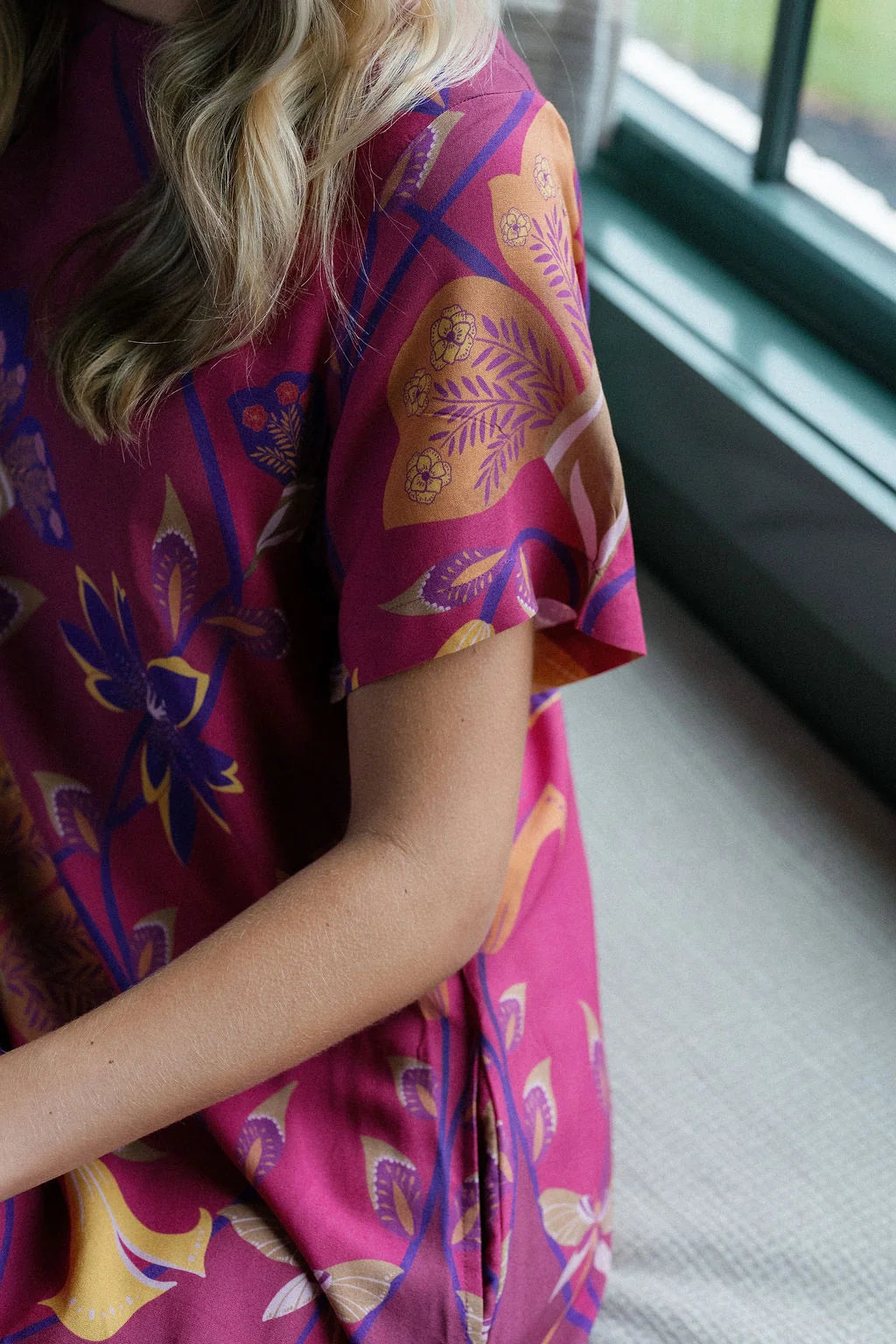 The Diana Maxi Dress Sunset Swans By Briton Court