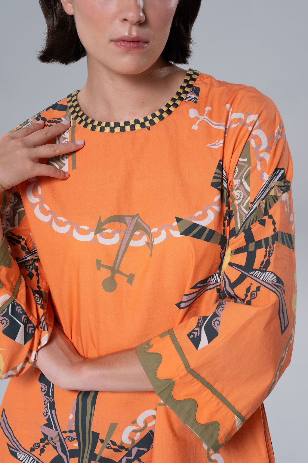 Diana Long Sleeve Maxi Peach By Briton Court