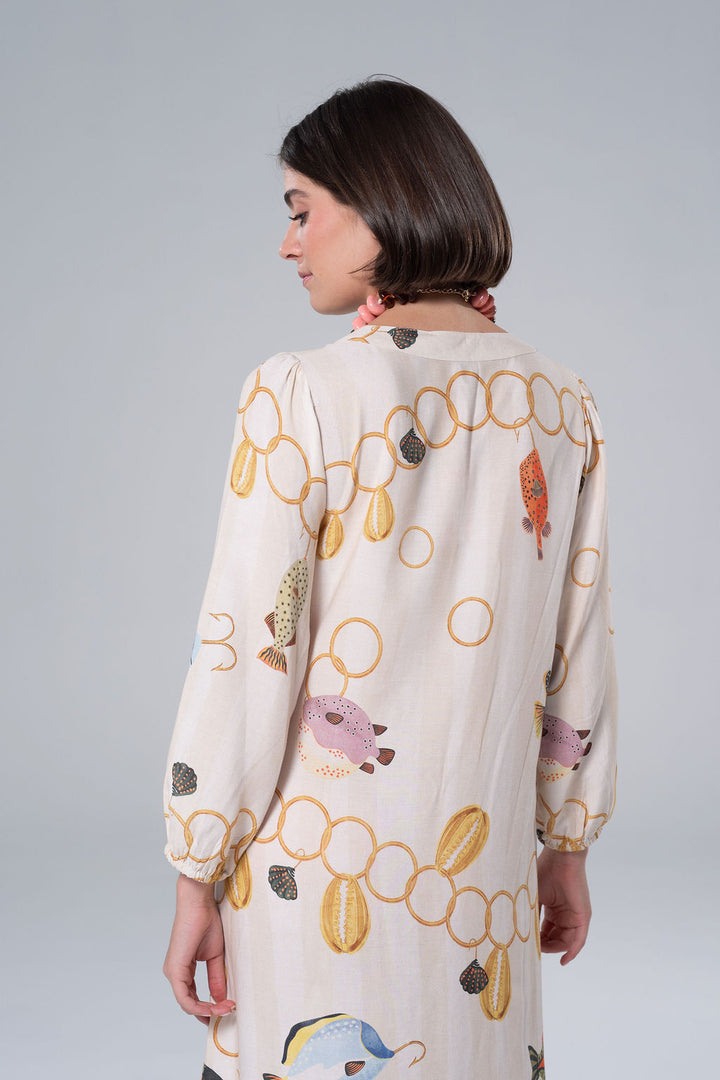 Melody Maxi Cream Dress By Briton Court